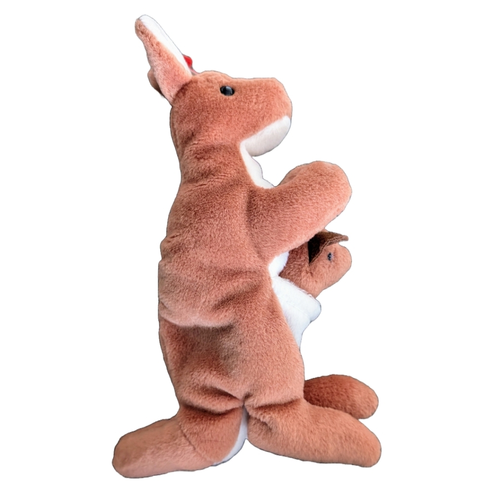 Vintage 1996 Ty Kangaroo w/ Joey "Pouch" Beanie Baby Stuffed Animal